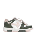OFF-WHITE Out Of Office OOO Low Tops White Green Pink Women's one-kickz
