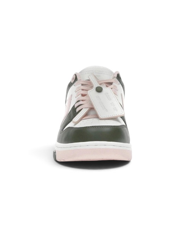 OFF-WHITE Out Of Office OOO Low Tops White Green Pink (Women's)