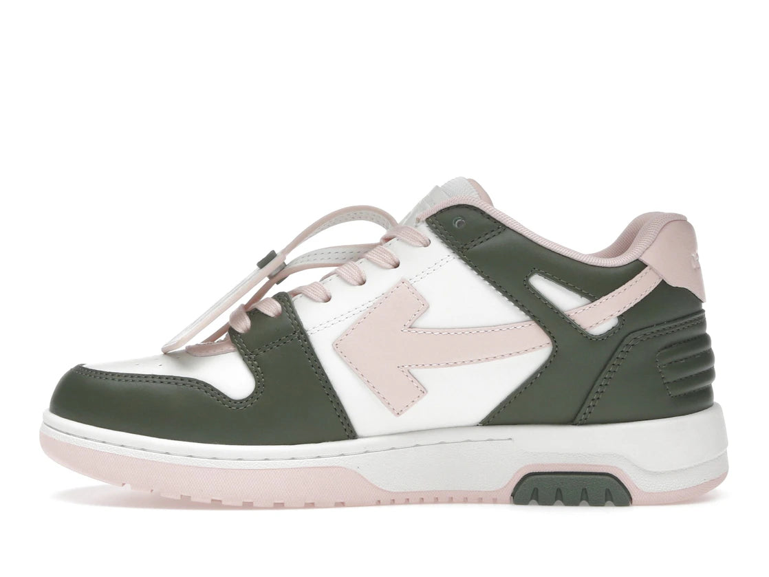 OFF-WHITE Out Of Office OOO Low Tops White Green Pink (Women's)