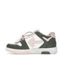 OFF-WHITE Out Of Office OOO Low Tops White Green Pink Women's one-kickz