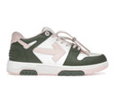 OFF-WHITE Out Of Office OOO Low Tops White Green Pink Women's one-kickz