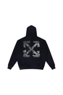 OFF-WHITE Paint Splatter Arrow Diag French Terry Hoodie Black one-kickz
