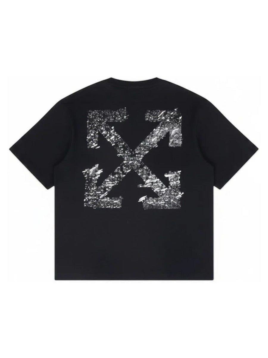 OFF-WHITE Paint Splatter Arrow Diag Skate Fit Tee Black