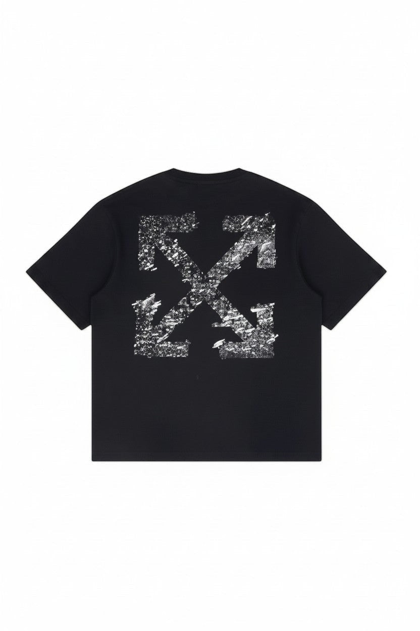 OFF-WHITE Paint Splatter Arrow Diag Skate Fit Tee Black