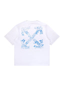 OFF-WHITE Paint Splatter Arrow Diag Skate Fit Tee White one-kickz