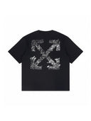 OFF-WHITE Paint Splatter Arrow Diag Skate Fit Tee Black