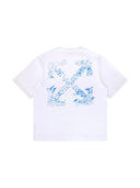 OFF-WHITE Paint Splatter Arrow Diag Skate Fit Tee White one-kickz