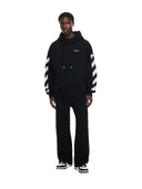 OFF-WHITE Pixel Diagonal Skate Hoodie Black-White one-kickz