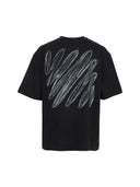 OFF-WHITE Scribble Diagonal Skate Short Sleeve T-shirt Black one-kickz
