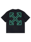 OFF-WHITE Tape Arrow Skate Fit Tee Black Green one-kickz
