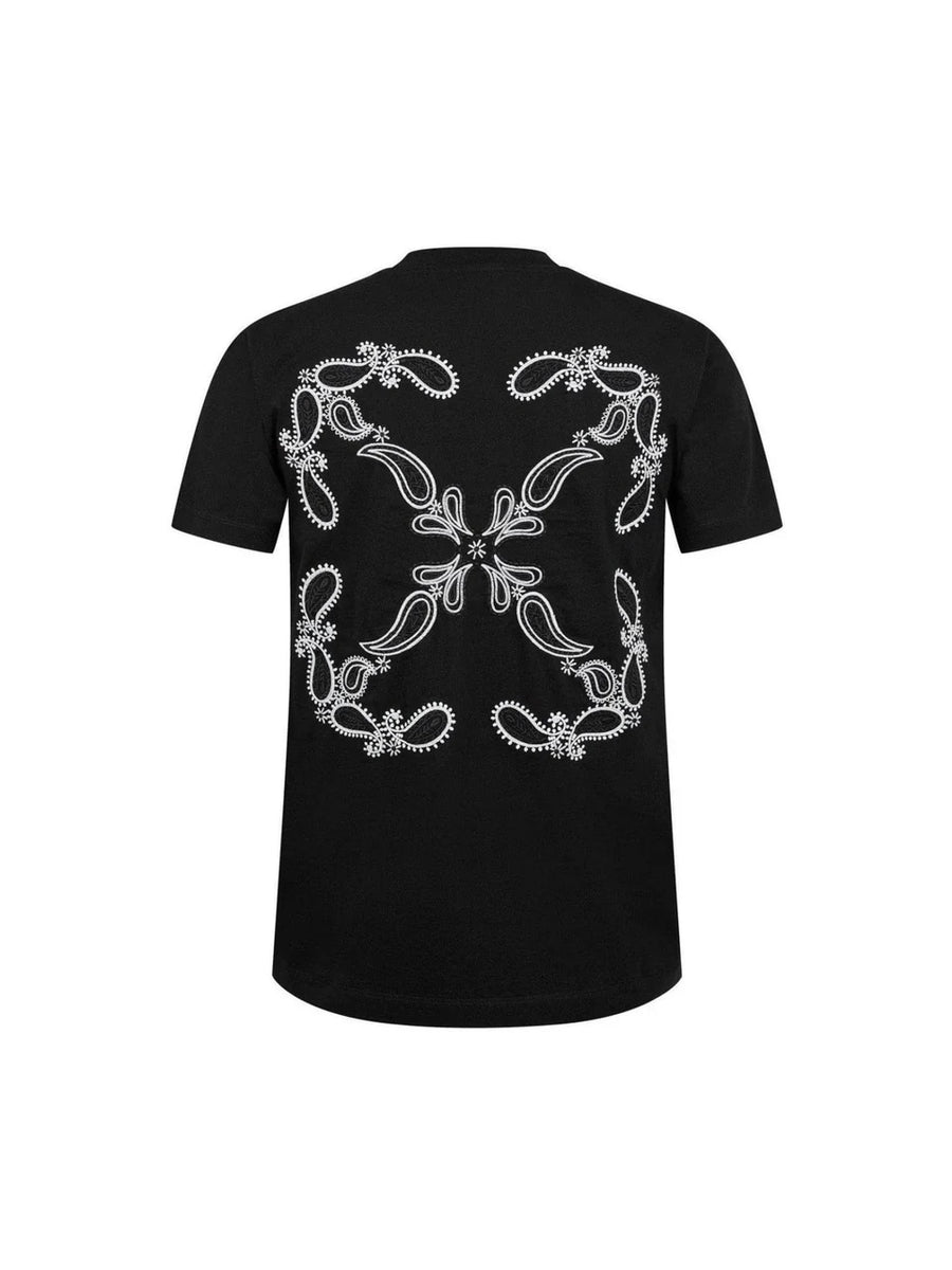 Off-White Bandana Skate Arrow Embroidered Black T-Shirt