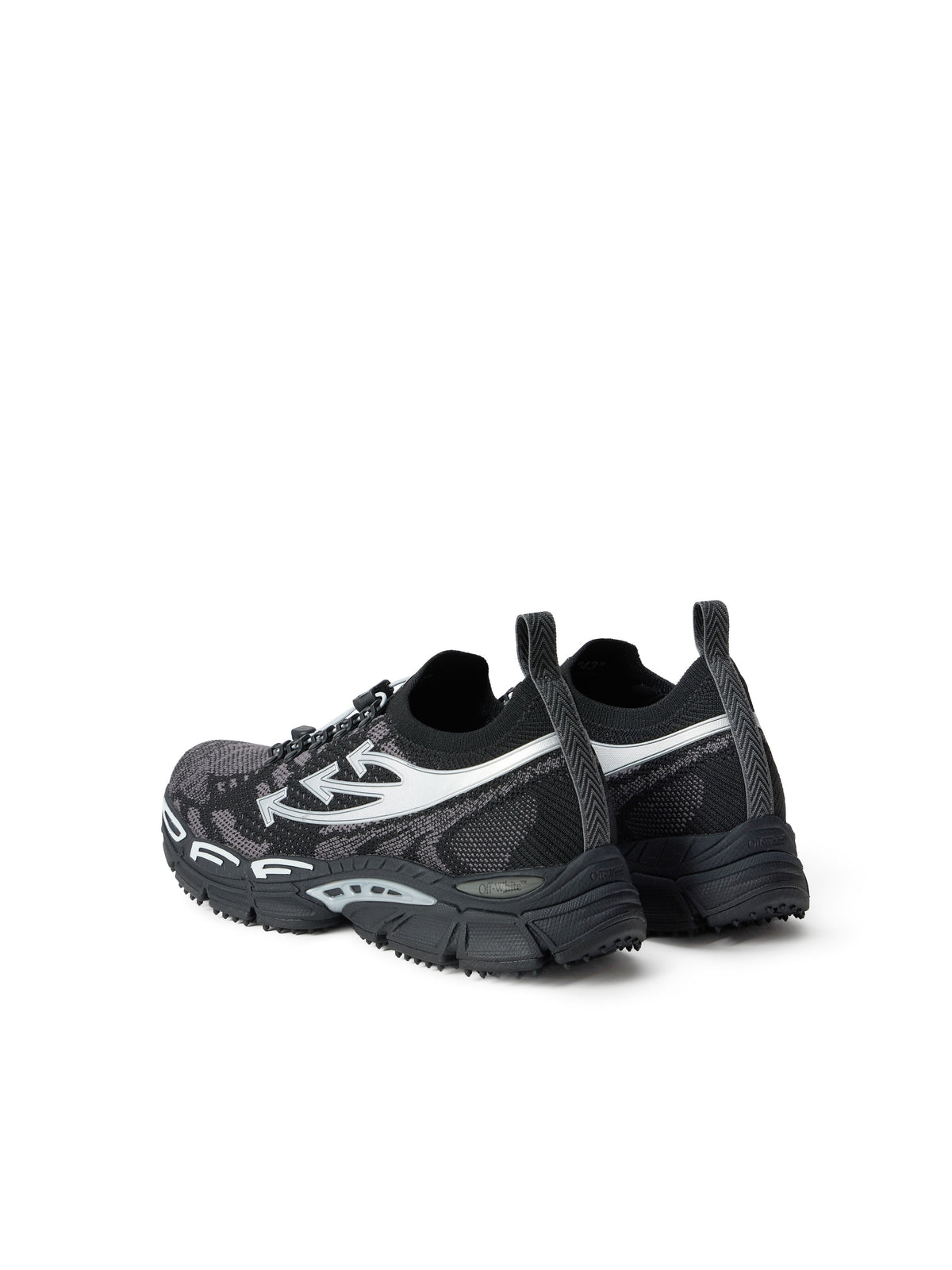 Off-White Be Right Back Knit Sneakers Black/Silver