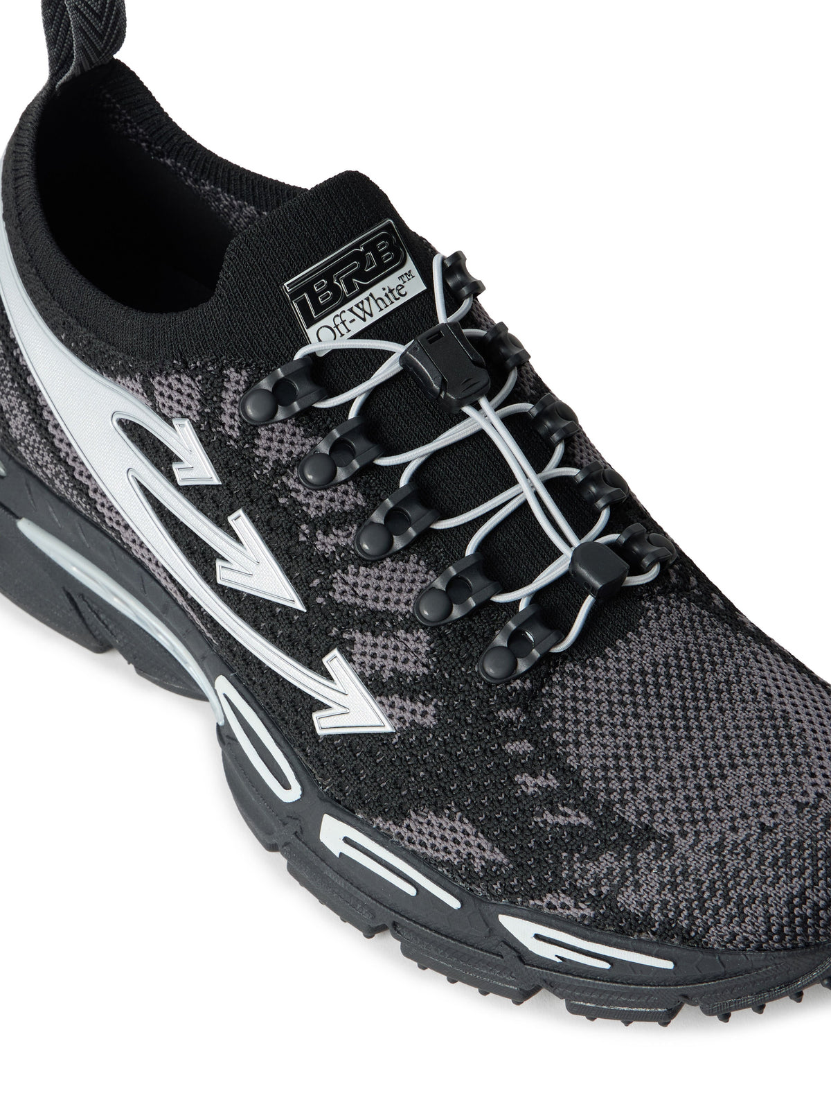 Off-White Be Right Back Knit Sneakers Black/Silver
