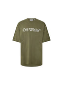 Off-White Big Bookish Logo Print green one-kickz