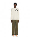 Off-White Bookish Shared Knit Crewneck Cream