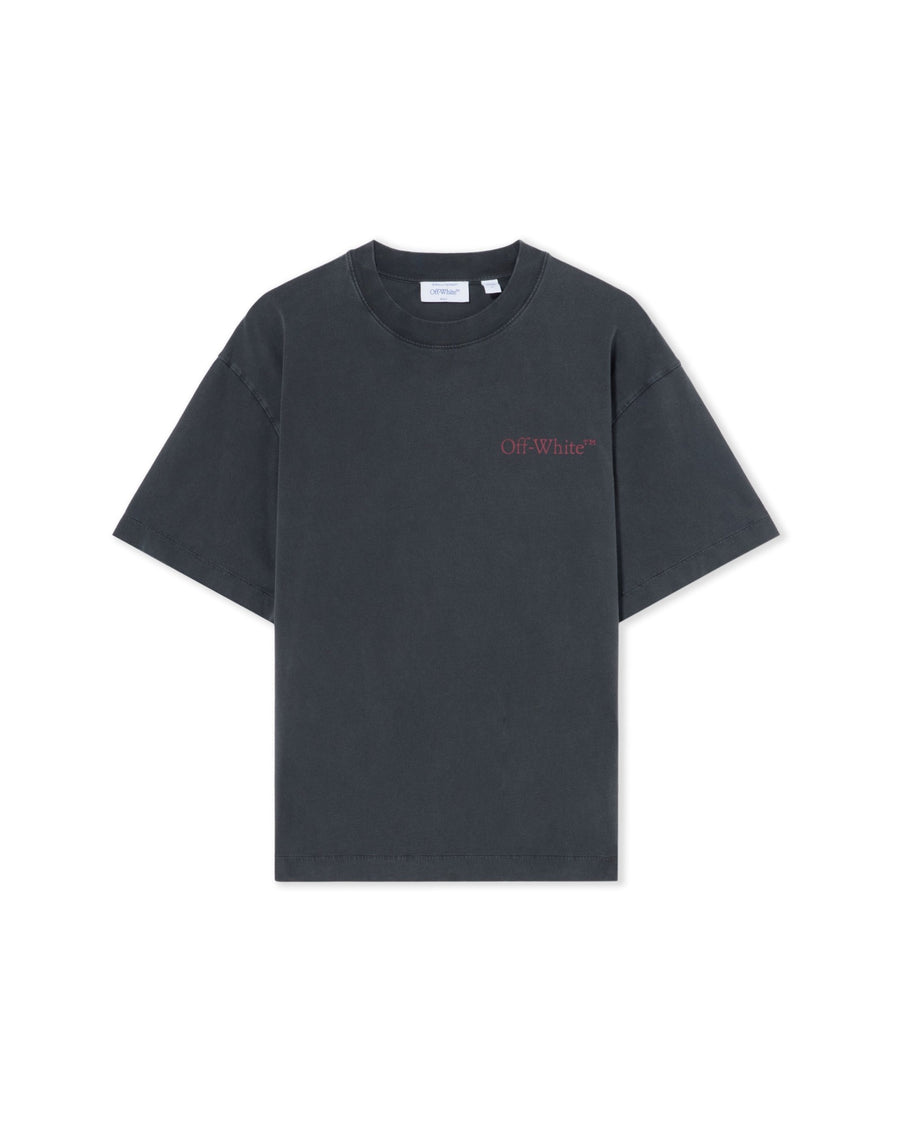 Off-White Cut Here Arrow Skate T-Shirt Fade Out Black Port Royal Women