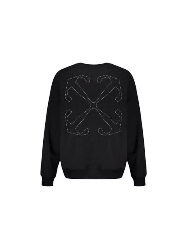 Off-White Dotted Arrow Embroidered Crewneck Black
