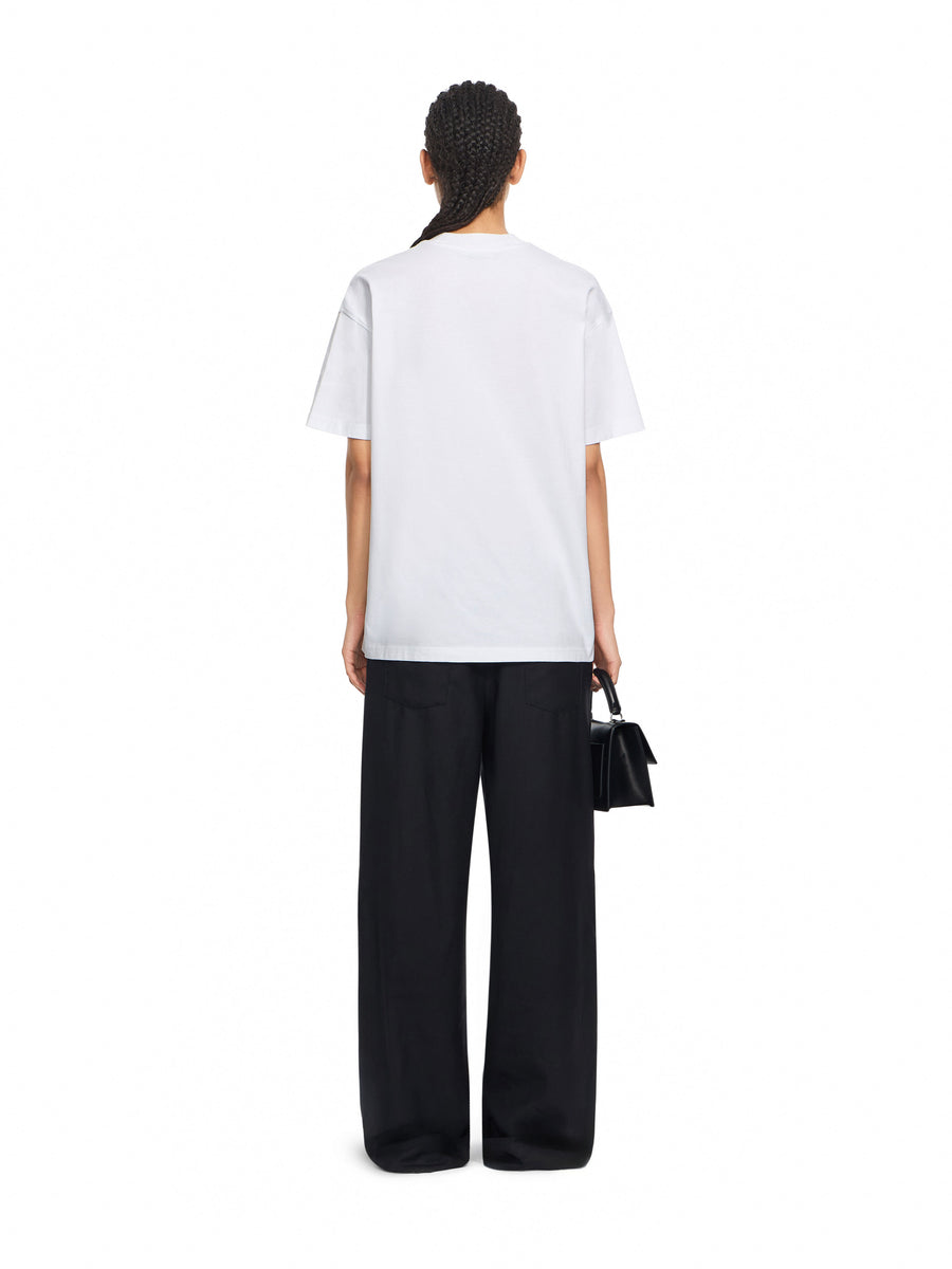 Off-White Embroidered Paisley Logo T-Shirt White-White Women