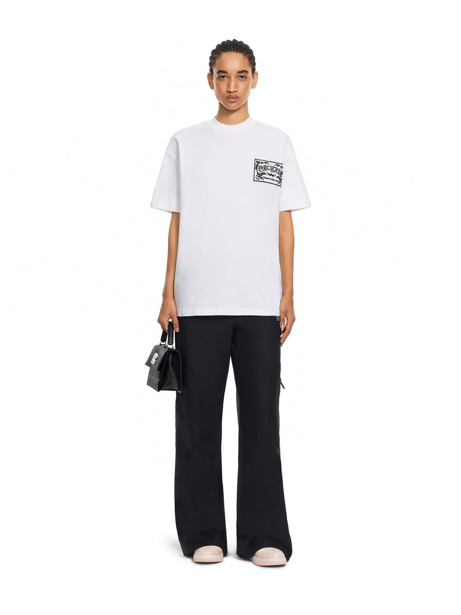 Off-White Embroidered Paisley Logo T-Shirt White-White Women