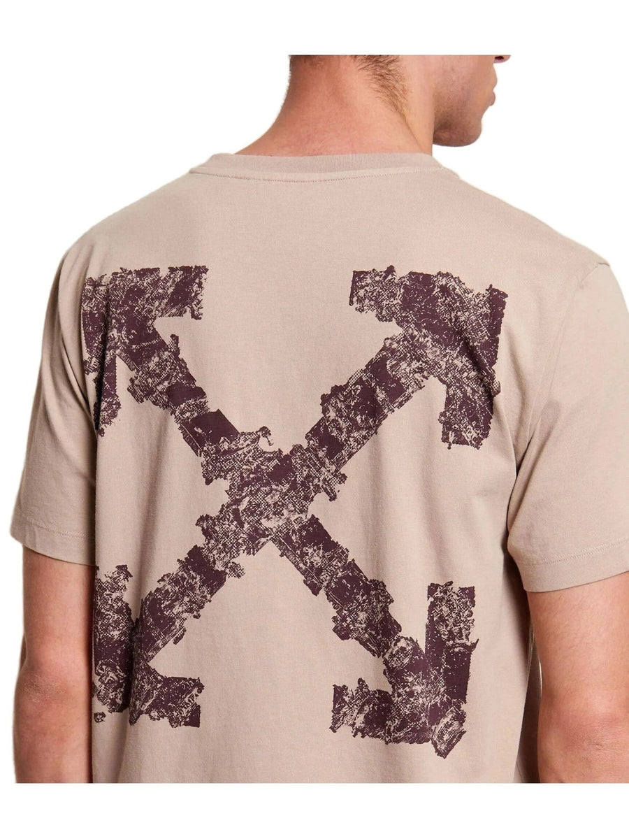 Off-White Heraldic Treshold Arrows T-shirt Fade Out Stone