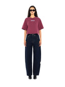 Off-White Hindi Ramage Arrow Crop T-Shirt Fade Out Hawthorn Rose White Mujer