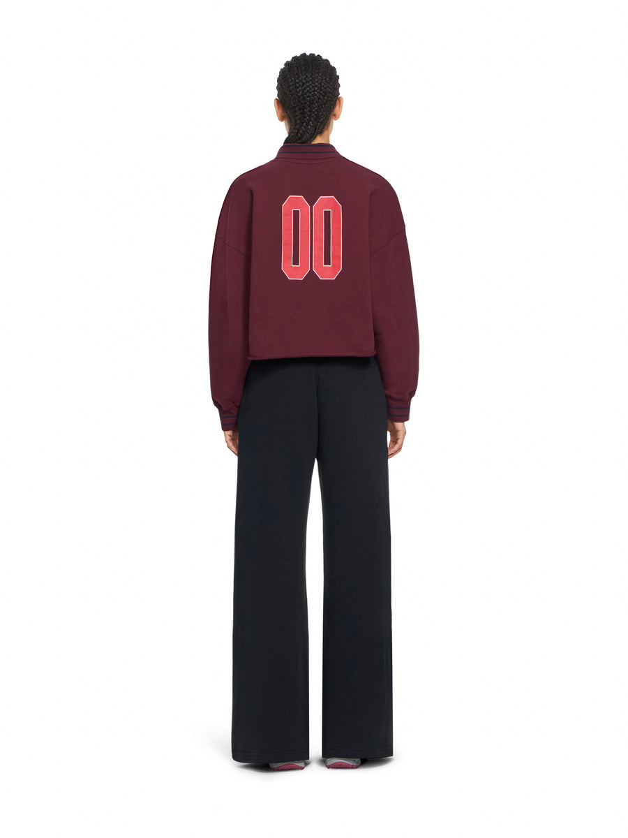 Off-White Off College Crop Polo Crewneck Port Royal - Dark Sapphire Women