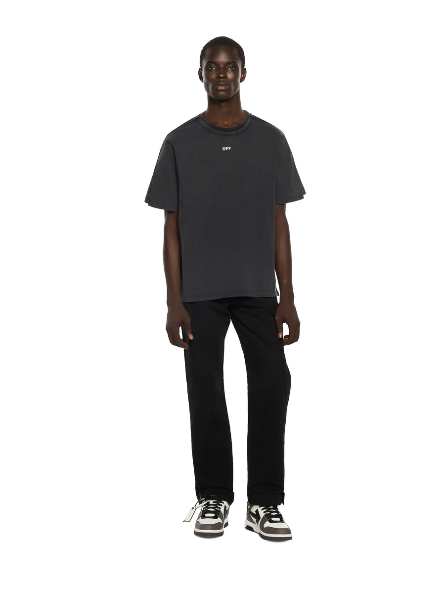 Off-White Out Of Office Calf Leather Dark Grey - Black