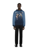 Off-White Ripped Narciso Regular Hoodie Cloud Blu Graphite