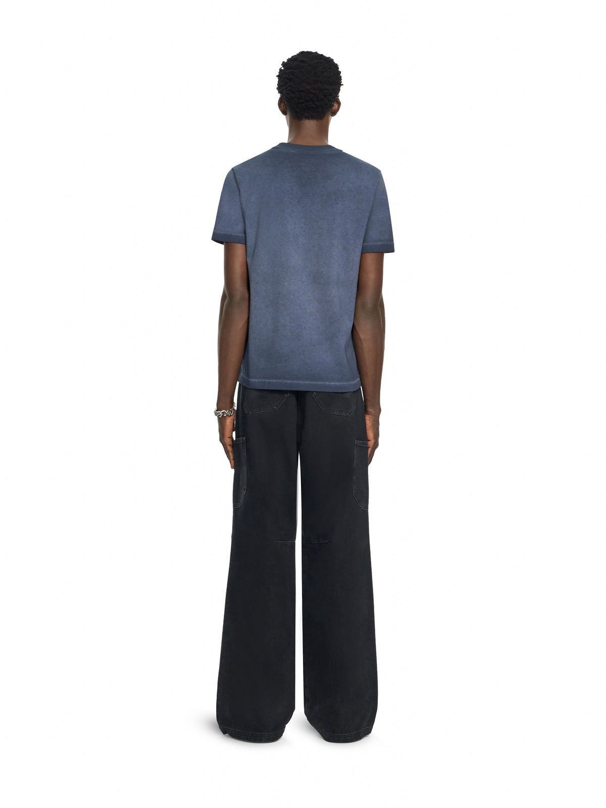 Off-White Ripped Narciso T-Shirt Cloud Blu Graphite