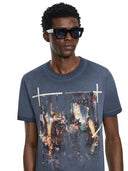 Off-White Ripped Narciso T-Shirt Cloud Blu Graphite
