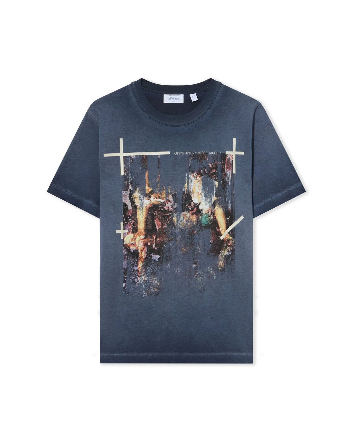 Off-White Ripped Narciso T-Shirt Cloud Blu Graphite