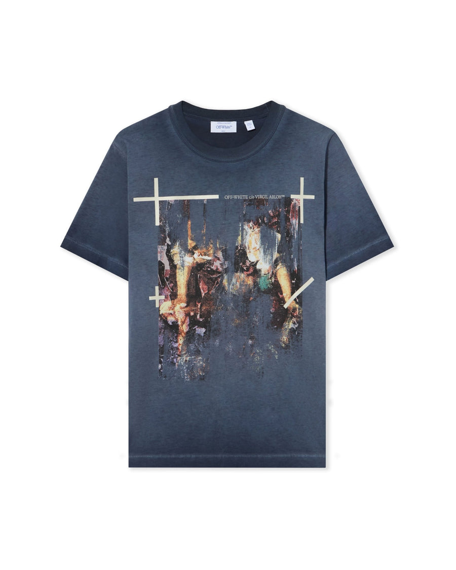 Off-White Ripped Narciso T-Shirt Cloud Blu Graphite