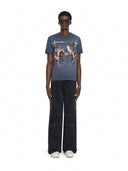 Off-White Ripped Narciso T-Shirt Cloud Blu Graphite