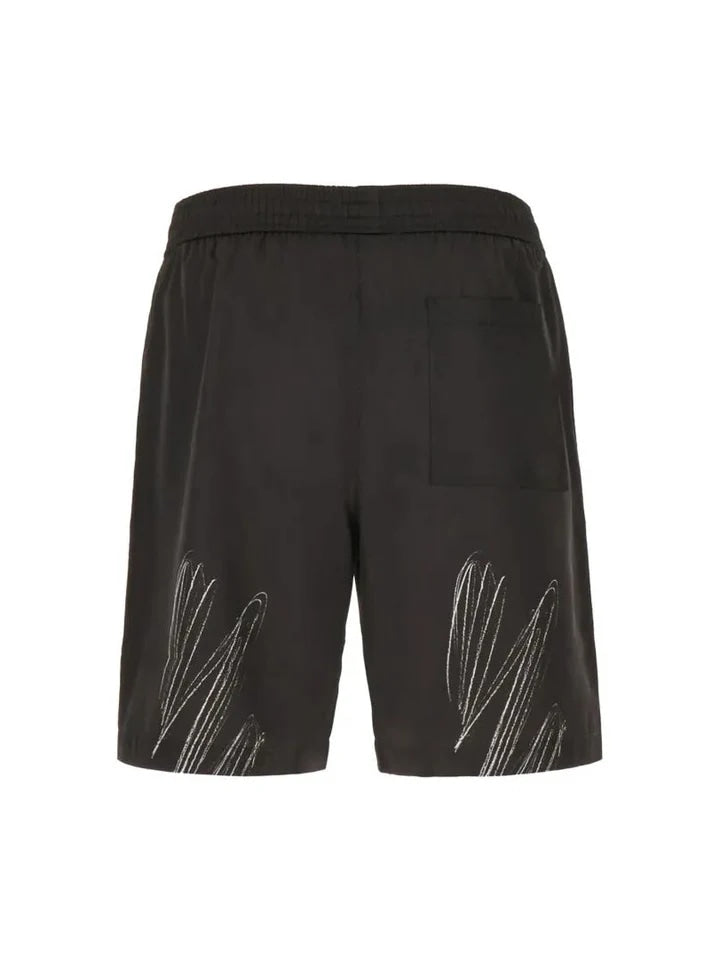 ⁠Off-White Scribble Diags swim short black