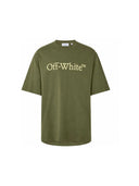 Off White Skate fit bookish logo short sleeve tee winter moss one-kickz