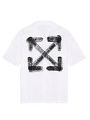 Off White Spray Arrow Slim S/S white-Black Tee one-kickz