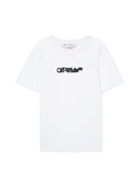 Off-White Spray Arrow Slim T-Shirt in White-Black one-kickz