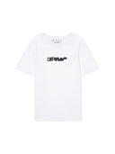Off-White Spray Arrow Slim T-Shirt in White-Black one-kickz