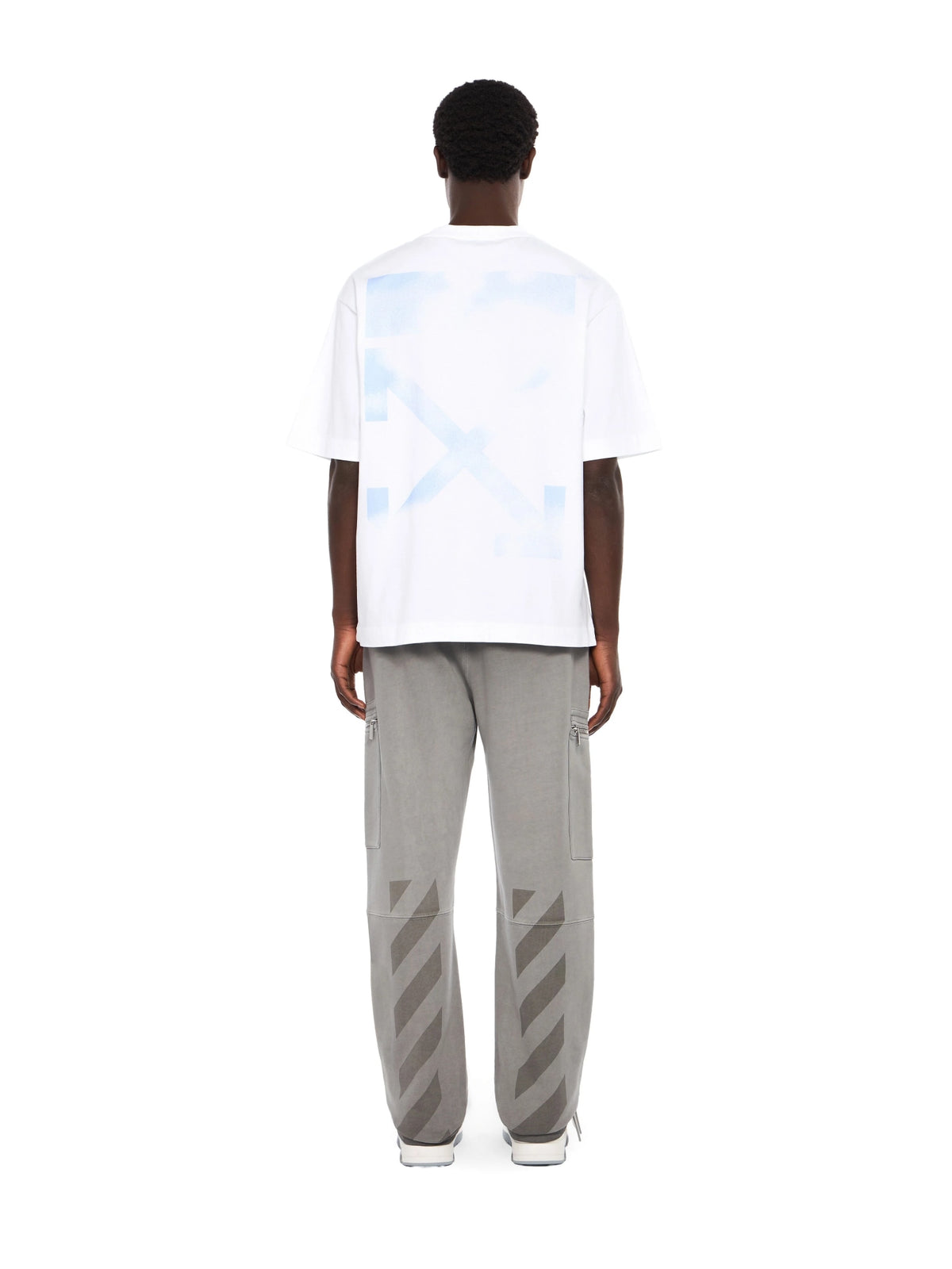 Off White Stencil Arrow Skate Logo T-Shirt White