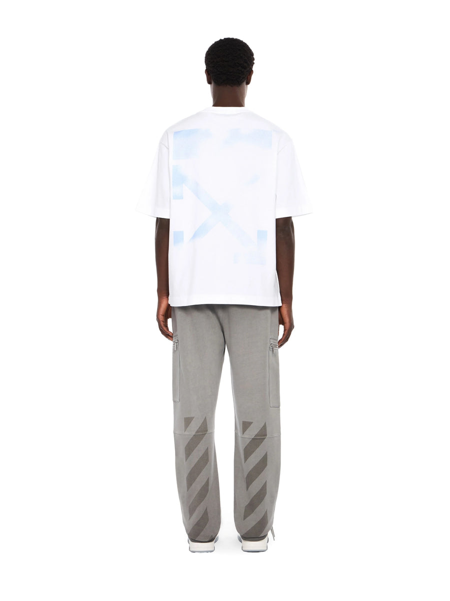 Off White Stencil Arrow Skate Logo T-Shirt White