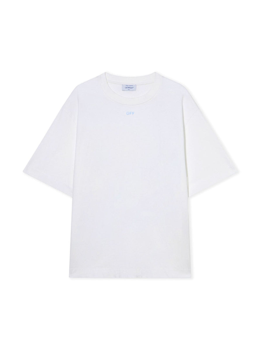 Off White Stencil Arrow Skate Logo T-Shirt White