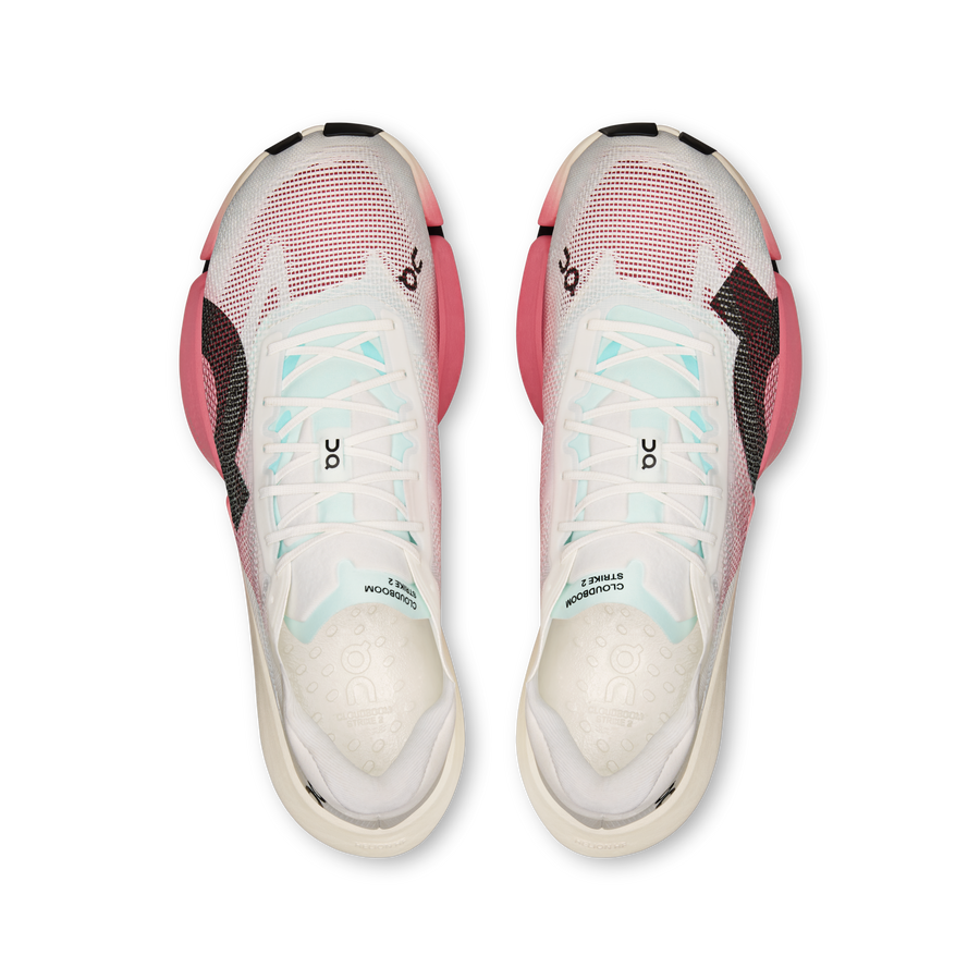 On Cloudboom Strike 2 White / Camellia Women