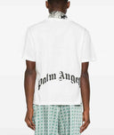 Palm Angels Back Curved Logo Over T-Shirt 'Off White'