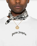 Palm Angels Back Curved Logo Over T-Shirt 'Off White'