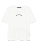 Palm Angels Back Curved Logo Over T-Shirt 'Off White'
