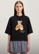 Palm Angels Bear In Mind Cropped Tee Black one-kickz