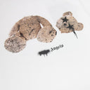 Palm Angels Bear Print Sprayed Logo T-shirt White/Brown one-kickz