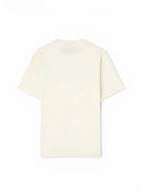 Camiseta blanca de algodón de manga corta Palm Angels Bear in Mind con estampado gráfico en la espalda.