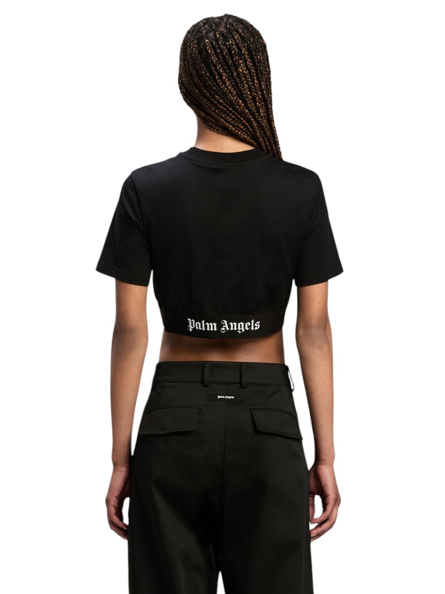 Palm Angels Black Classic Logo Sport Top