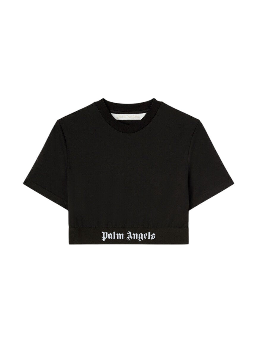 Palm Angels Black Classic Logo Sport Top